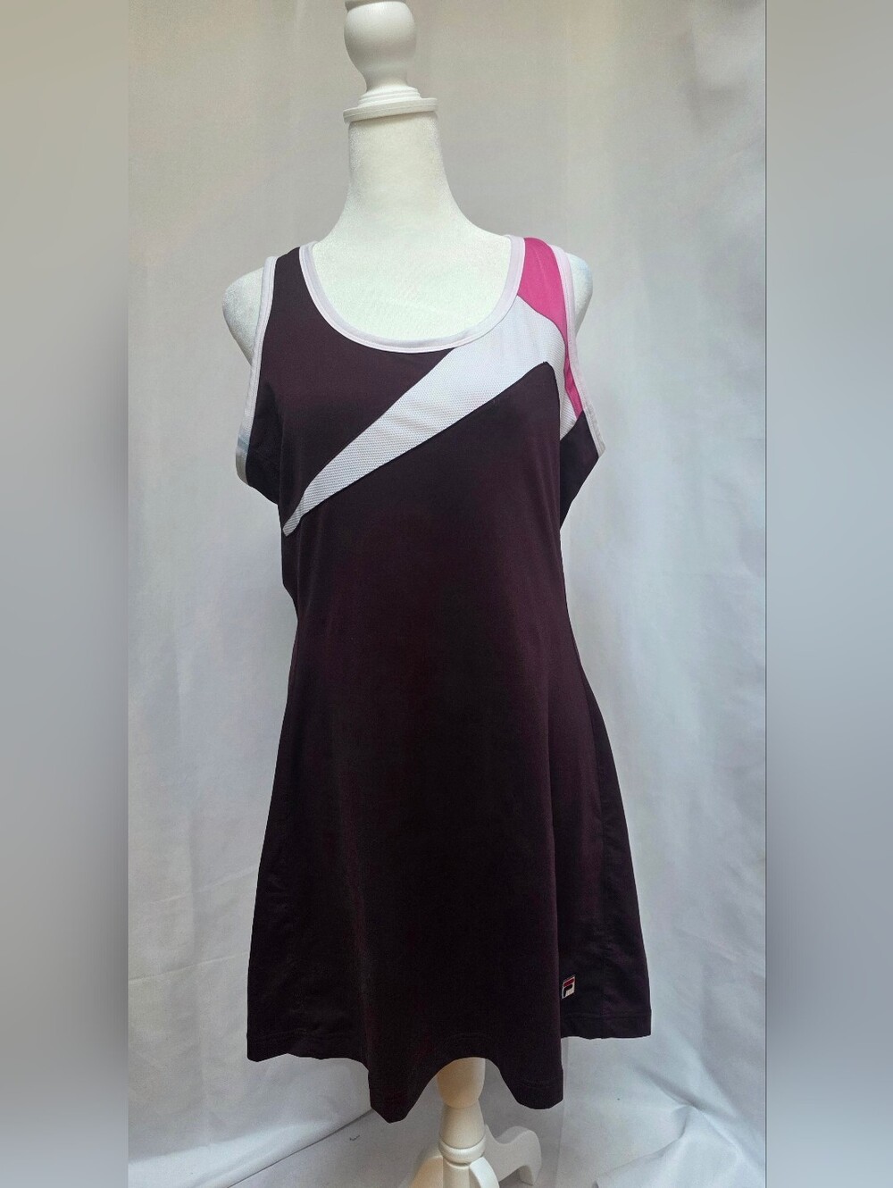 Fila Sport Tennis Dress Colorblock Sleeveless Athletic Dress Women's L